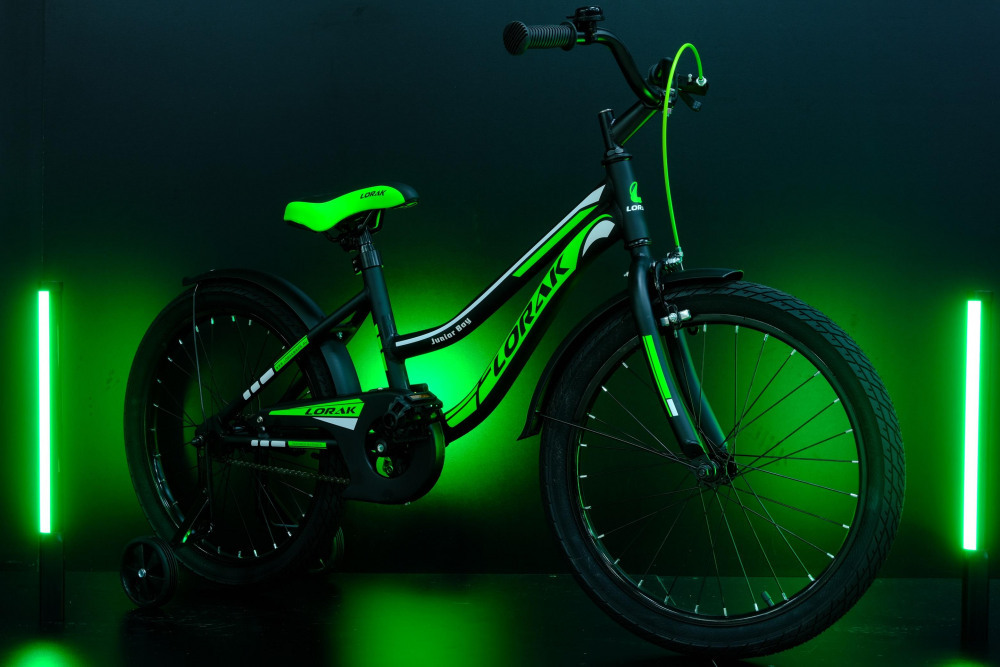 Lorak Junior 18 Boy Матовый Чёрный/Зелёный