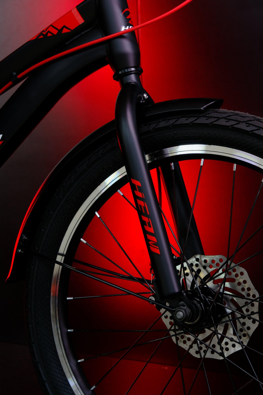 HEAM 20 FATBOY Disk Матовый Чёрный/Красный